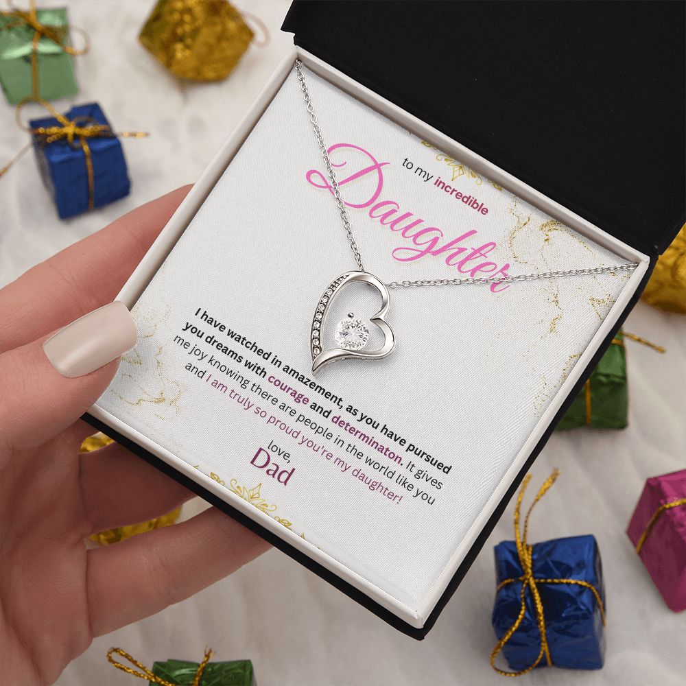 Heart Love Necklace/Forever Love Necklace (White & Yellow Gold Variant)