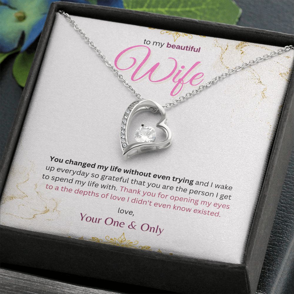Forever Love Necklace (White and Yellow Gold Variants)