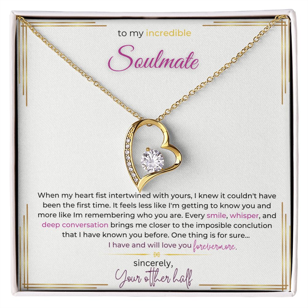Forever Love Necklace (silver and yellow gold)