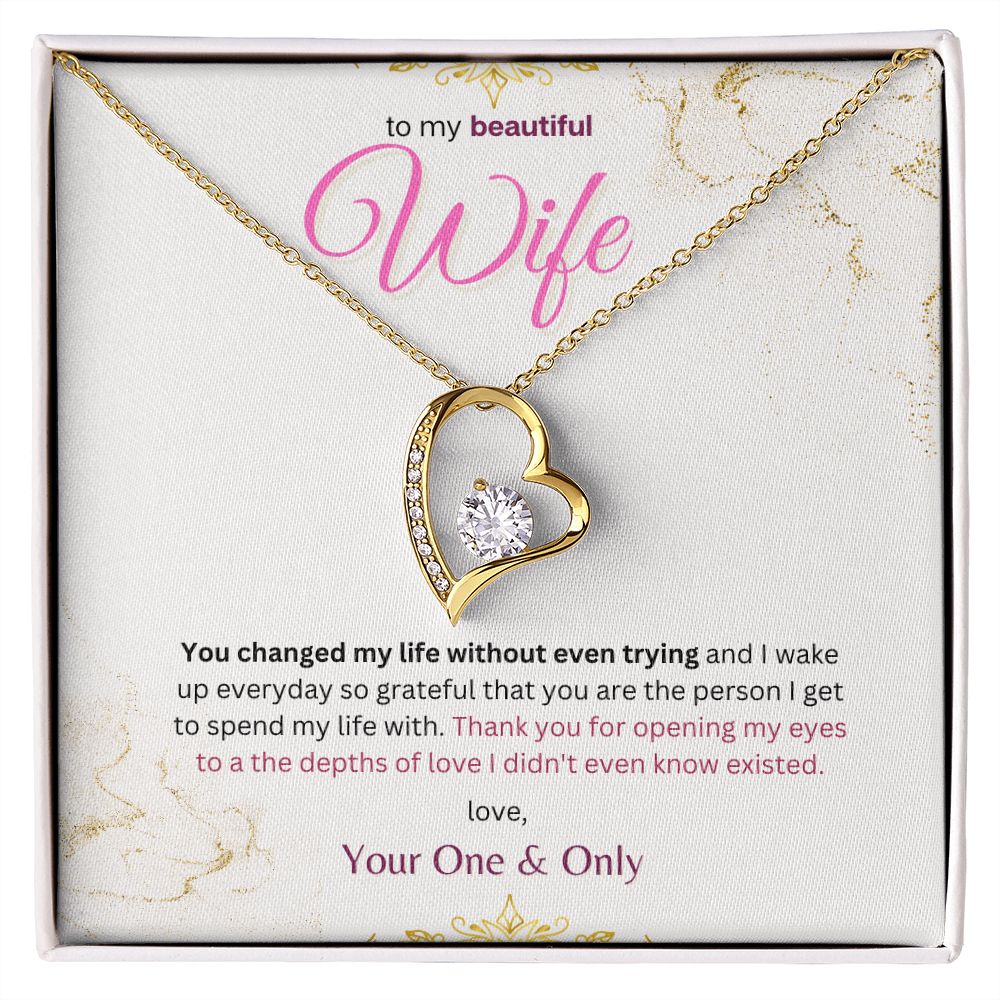Forever Love Necklace (White and Yellow Gold Variants)