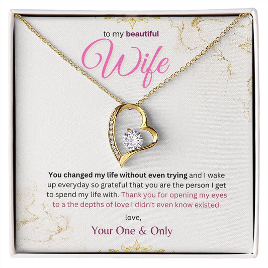 Forever Love Necklace (White and Yellow Gold Variants)