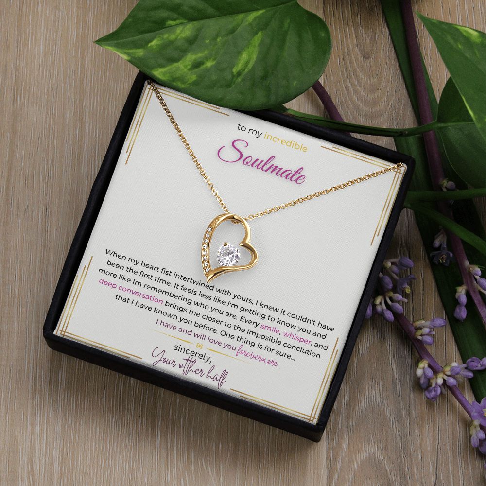 Forever Love Necklace (silver and yellow gold)