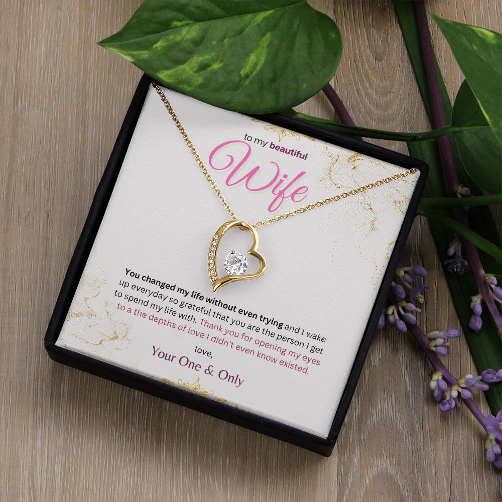 Forever Love Necklace (White and Yellow Gold Variants)