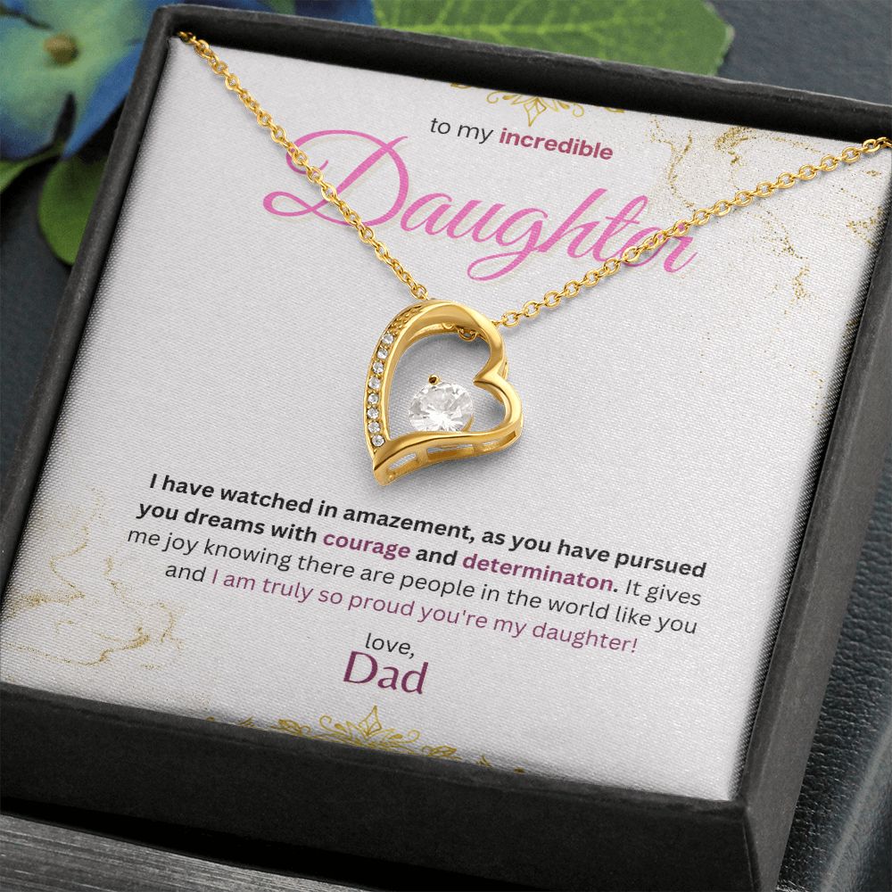 Heart Love Necklace/Forever Love Necklace (White & Yellow Gold Variant)